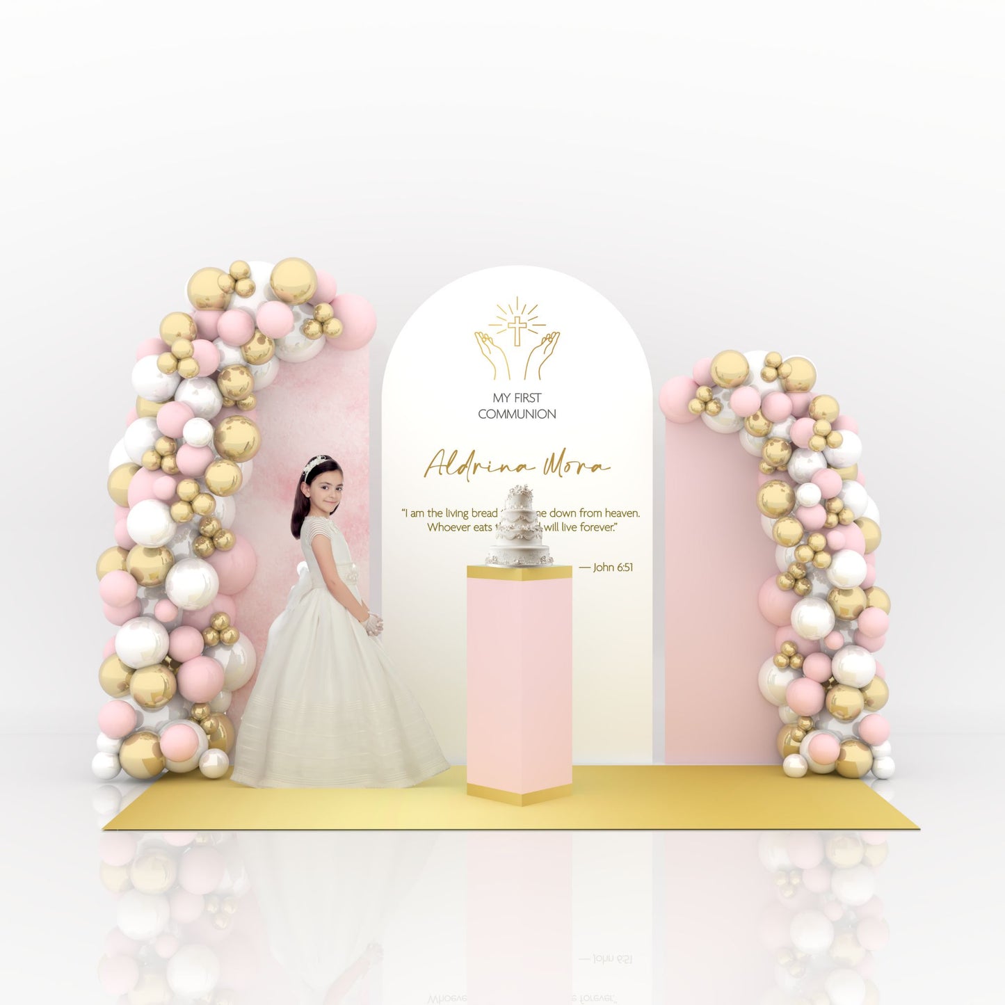 Ultra Experience Decoration Primera Comunión -Rosa Personalizado