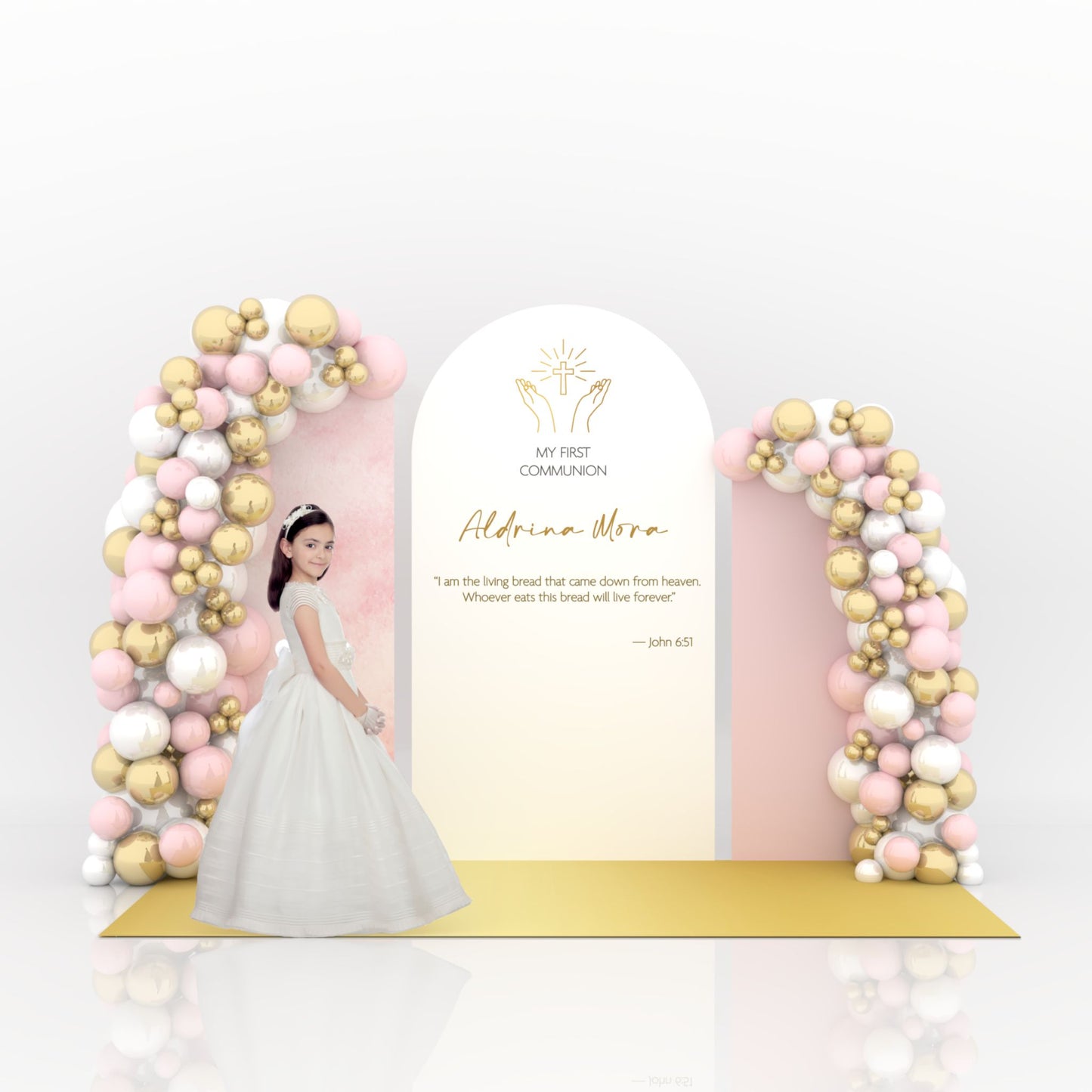 Signature Decoration First Communion - Rose (Customized)