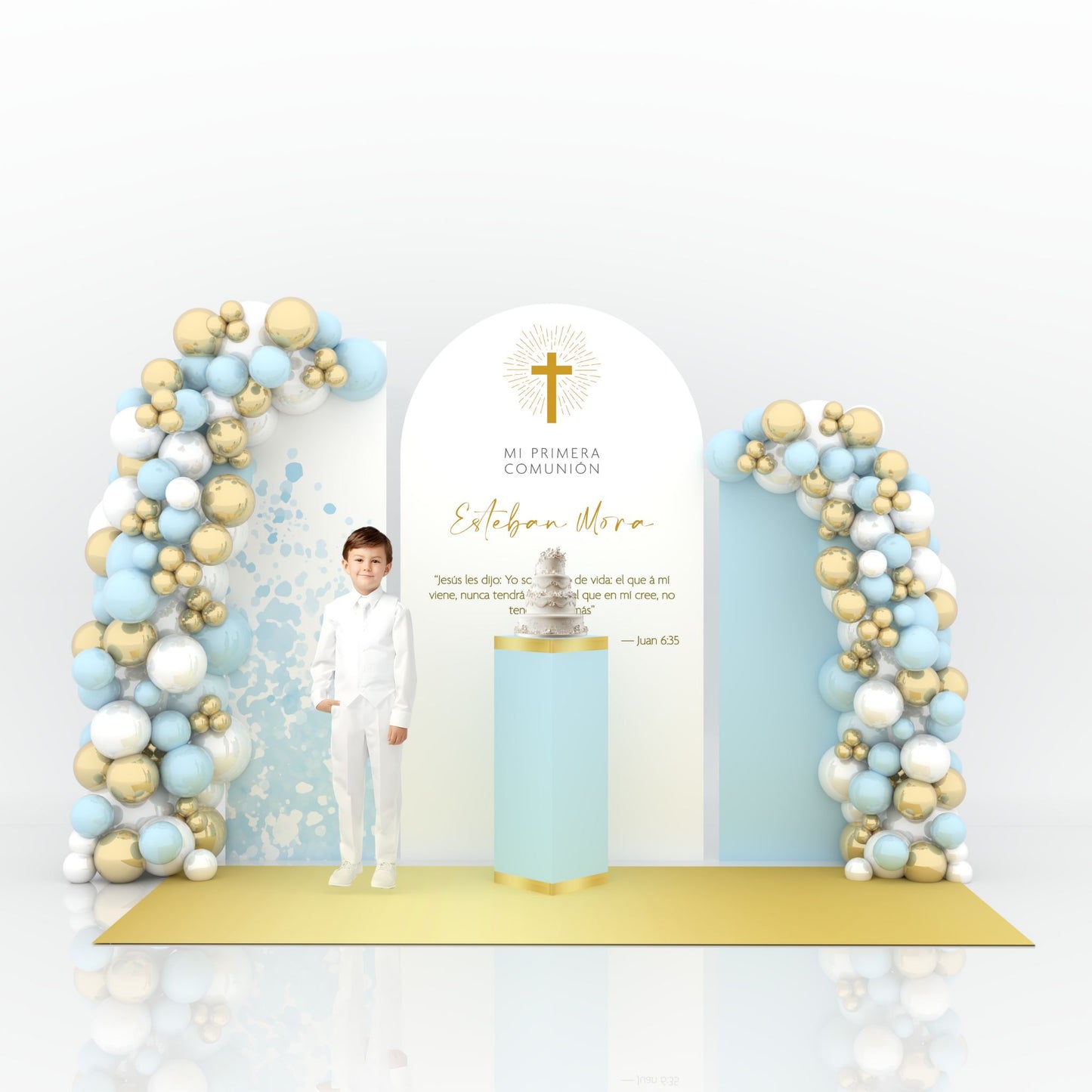 Ultra Experience Decoration First Communion - Blue (Customized)