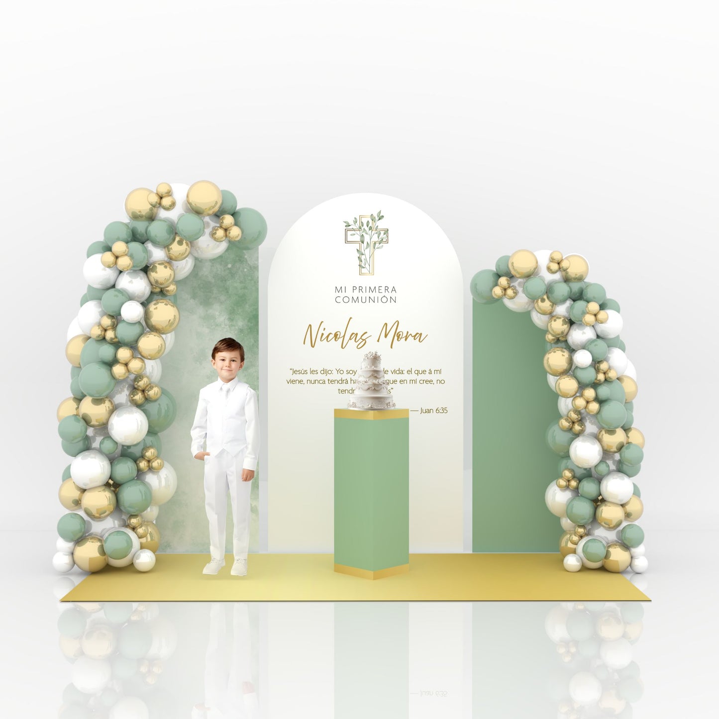 Ultra Experience Decoration First Communion - Green (Customized)