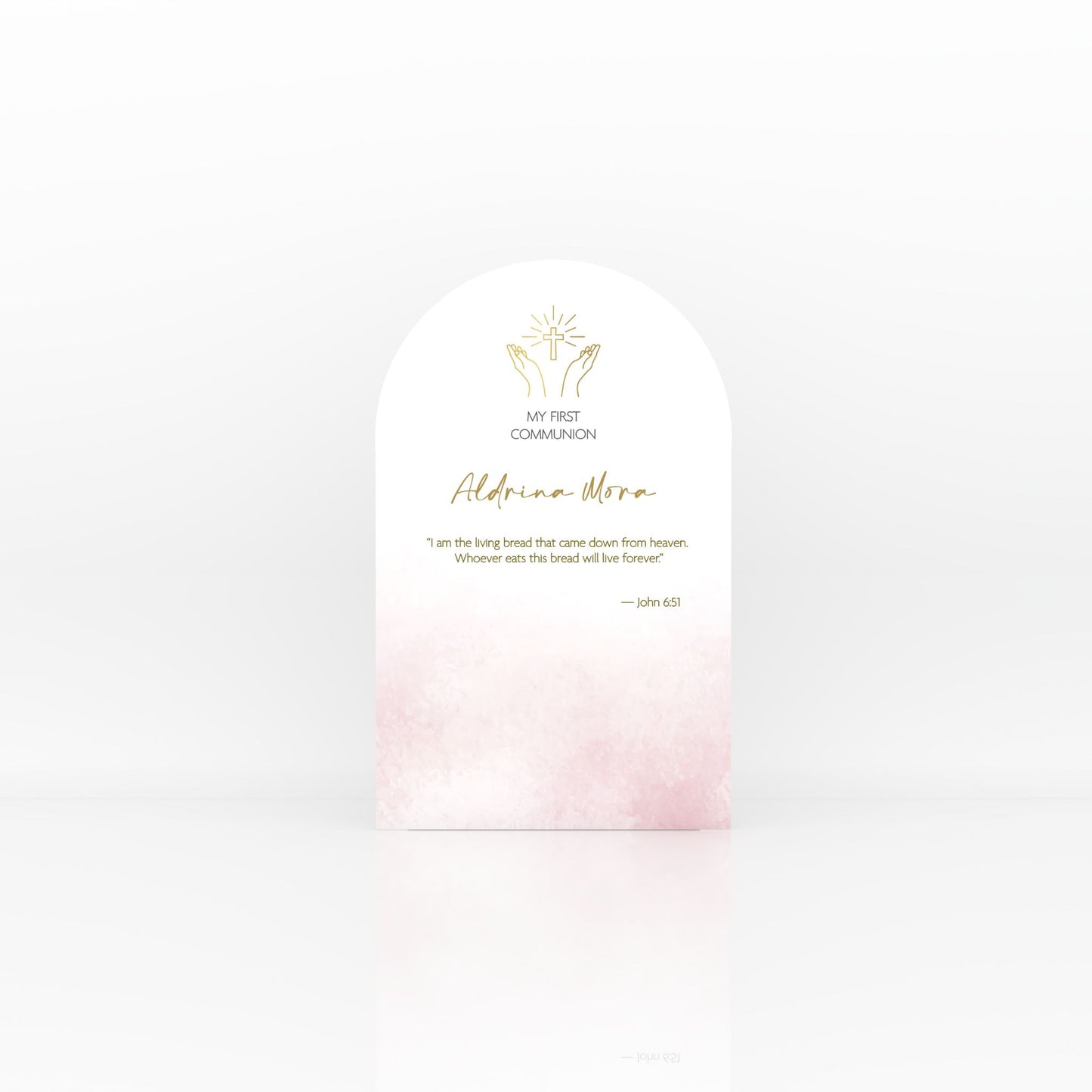 Essential Decoration First Communion - Rose (Customized)