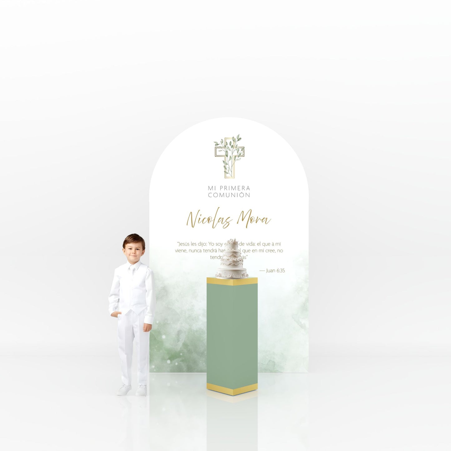 Essential Decoration First Communion - Green (Customized)