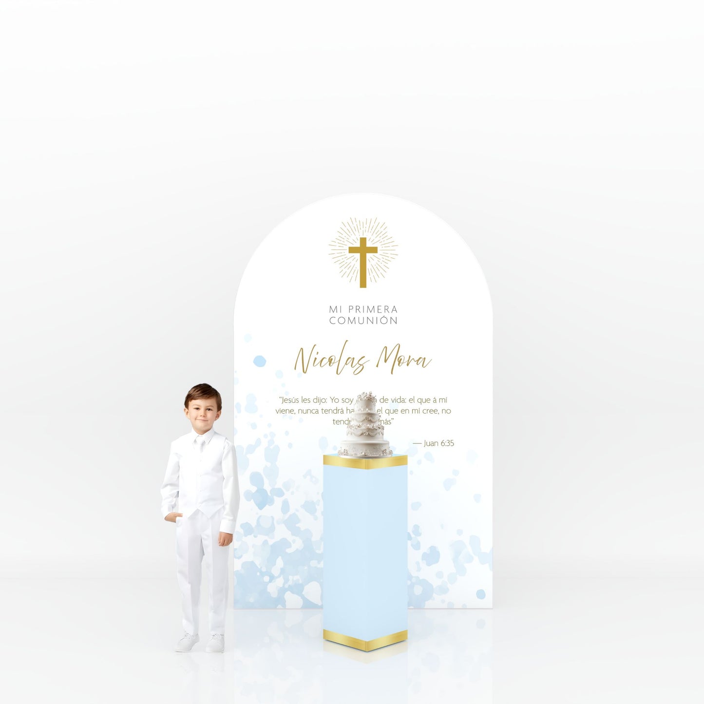 Essential Decoration First Communion - Blue (Customized)
